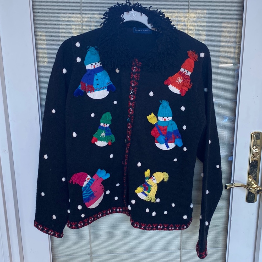 Karen Scott Size XL Snowman Sweater